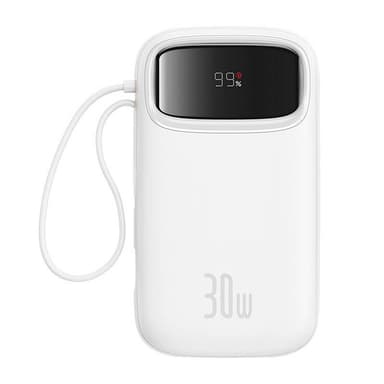 Powerbank Baseus QPow 2 20000mAh 30W 2xUSB-C (valkoinen)