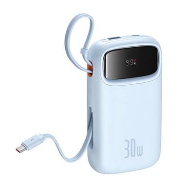 Powerbank Baseus QPow2 20000mAh 30W 2xUSB-C (sininen)