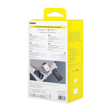 Powerbank Baseus QPow 2 20000mAh 30W 2xUSB-C (valkoinen)