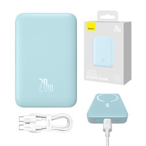Powerbank Baseus Magnetic Mini 10000mAh, USB-C 20W MagSafe (sininen)