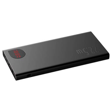 Powerbank Baseus Adaman Metal, 10000mAh, 2xUSB, USB-C, Lightning, MicroUSB 22.5W (musta)