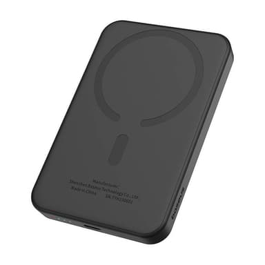 Magneettinen Mini Powerbank Baseus 5000mAh, USB-C 20W (musta)