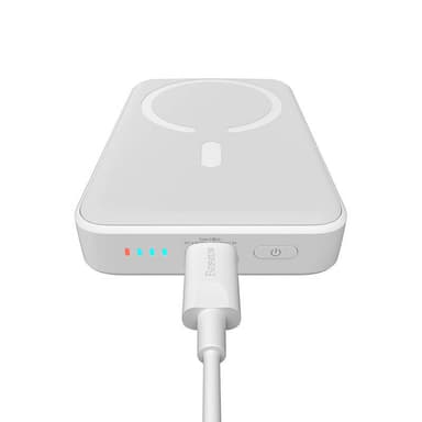 Powerbank Baseus Magnetic, 10000mAh, USB-C 20W, MagSafe (valkoinen)
