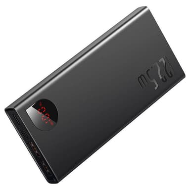 Powerbank Baseus Adaman Metal, 10000mAh, 2xUSB, USB-C, Lightning, MicroUSB 22.5W (musta)