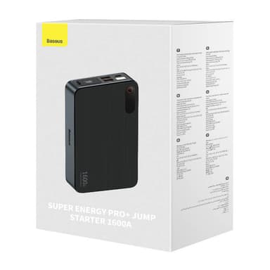 Powerbank/Baseus Super Energy PRO Car Jump Starter, 1600A, USB (musta)