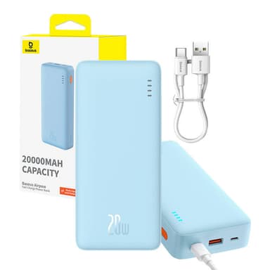 Baseus Airpow 20000mAh 20W powerbank (sininen)