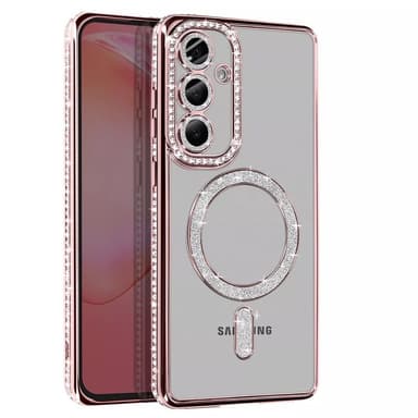 Diamond bling MagSafe kuori Samsung Galaxy A16 5G - Pink
