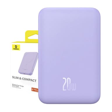 Magneettinen Mini Powerbank Baseus 5000mAh 20W (violetti)