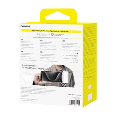 Powerbank OS-Baseus Compact IP 5000mAh 20W (valkoinen)