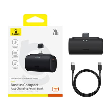 Powerbank OS-Baseus Compact IP 5000mAh 20W (musta)