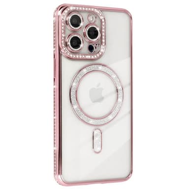 Diamond bling MagSafe kuori iPhone 16 Pro Max - Pink
