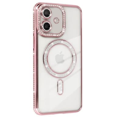 Diamond bling MagSafe kuori iPhone 16 Plus - Pink