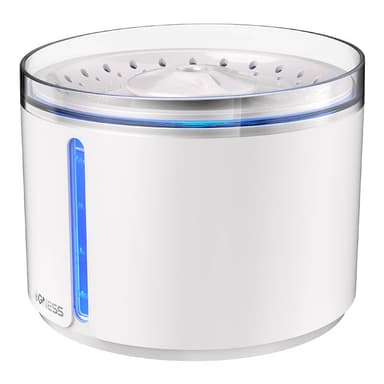 Lemmikkieläinten vesilähde Dogness D09 LED-merkkivalolla 2,2l (valkoinen)