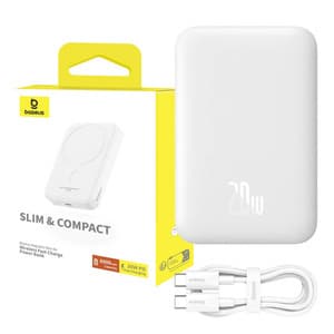 Powerbank Baseus Magnetic Mini 6000mAh 20W MagSafe (valkoinen)