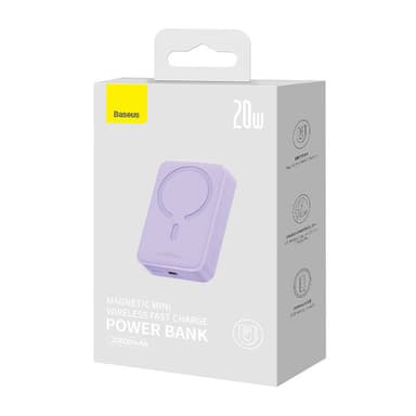 Powerbank Baseus Magnetic Mini 20000mAh, USB-C 20W MagSafe (violetti)