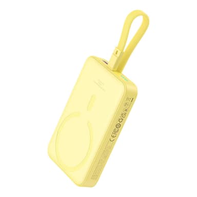 Powerbank Baseus Magnetic Mini 10000mAh, USB-C 20W MagSafe (keltainen)