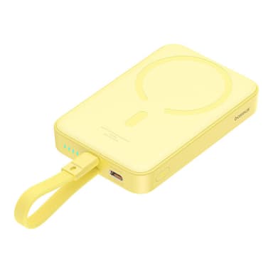 Powerbank Baseus Magnetic Mini 10000mAh, USB-C 20W MagSafe (keltainen)
