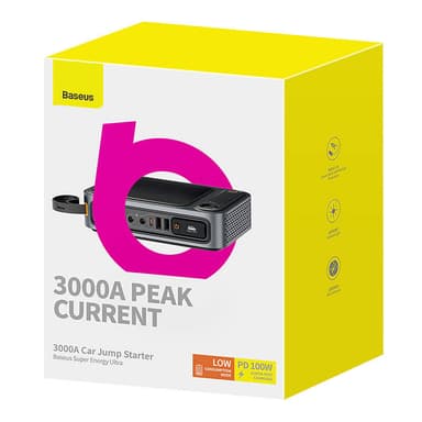 Powerbank/Car Jump Starter Baseus Super Energy Ultra, 3000A (musta)