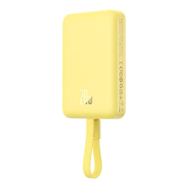 Powerbank Baseus Magnetic Mini 10000mAh, USB-C 20W MagSafe (keltainen)