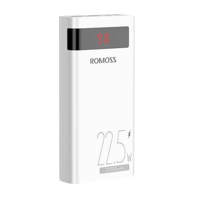 Powerbank Romoss SENSE8PF 30 000 mAh, 22,5 W (valkoinen)