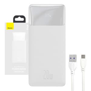 Powerbank Baseus Bipow 30000mAh, 20W (valkoinen)