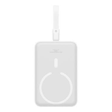 Powerbank Baseus Magnetic Mini 10000mAh, Lightning 20W MagSafe (valkoinen)