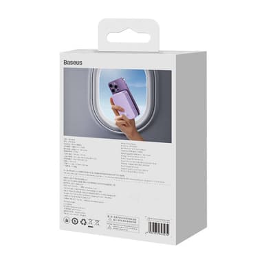 Powerbank Baseus Magnetic Mini 20000mAh, USB-C 20W MagSafe (violetti)