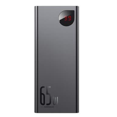 Powerbank Baseus Adaman Metal 20000mAh PD QC 3.0 65W 2xUSB + USB-C + micro USB (musta)