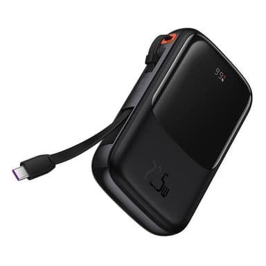 Powerbank Baseus Qpow PRO kaapelilla, 10000mAh, 22.5W (musta)