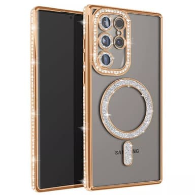 Diamond bling MagSafe kuori Samsung Galaxy S23 Ultra - Gold