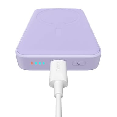 Powerbank Baseus Magnetic Mini 10000mAh, USB-C 20W MagSafe (violetti)