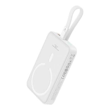 Powerbank Baseus Magnetic Mini 10000mAh, Lightning 20W MagSafe (valkoinen)
