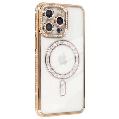 Diamond bling MagSafe kuori iPhone 15 Pro Max - Gold
