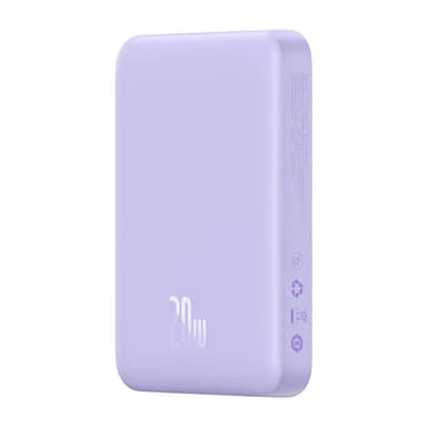 Powerbank Baseus Magnetic Mini 10000mAh, USB-C 20W MagSafe (violetti)
