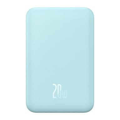 Magneettinen Mini Powerbank Baseus 5000mAh, USB-C 20W (sininen)