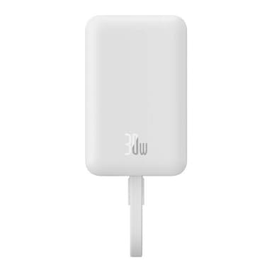 Powerbank Baseus Magnetic Mini 10000mAh, USB-C 30W MagSafe (valkoinen)