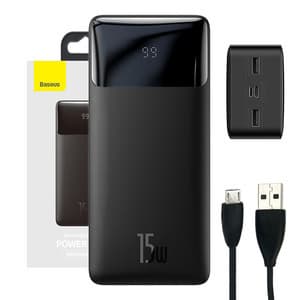Powerbank Baseus Bipow 30000mAh, 15W (musta)