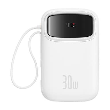 Baseus QPow 2 10000mAh 30W akku (valkoinen)