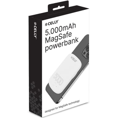 MAGPB5000PRO PowerBank 10W MagSafe langaton lataus 5000mAh valkoinen
