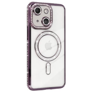 Diamond bling MagSafe kuori iPhone 13 - Purple