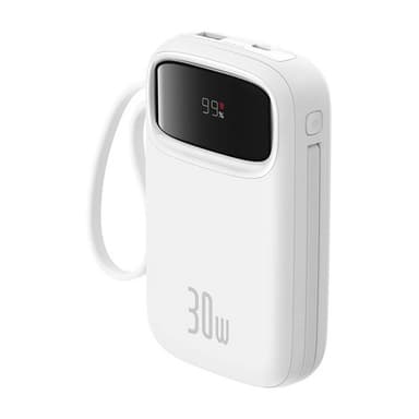 Baseus QPow 2 10000mAh 30W akku (valkoinen)