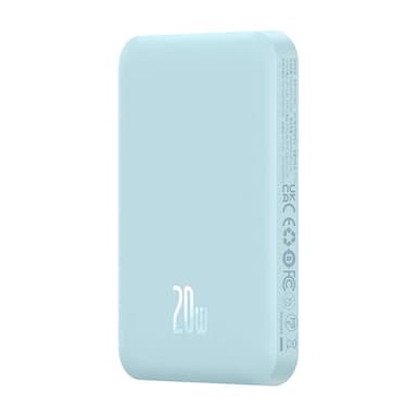 Magneettinen Mini Powerbank Baseus 5000mAh, USB-C 20W (sininen)