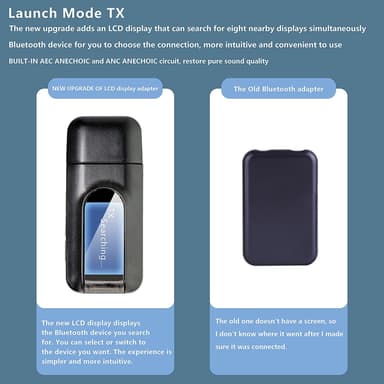 2-in-1 Bluetooth-äänilähetin/vastaanotin Bluetooth-sovitin 5.0 Musta