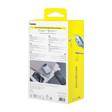 Powerbank Baseus QPow 2 10000mAh 30W 2xUSB-C (sininen)