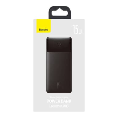 Powerbank Baseus Bipow 30000mAh, 15W (musta)