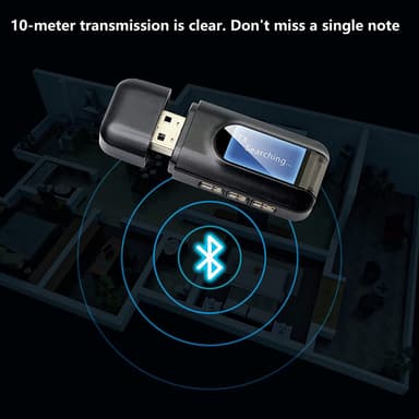 2-in-1 Bluetooth-äänilähetin/vastaanotin Bluetooth-sovitin 5.0 Musta