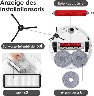 Roborock Qrevo S/Qrevo Pro Robot-pölynimuritarvikkeet