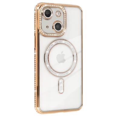 Diamond bling MagSafe kuori iPhone 15 Plus - Gold