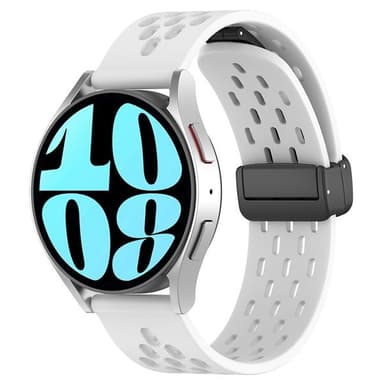 Silikoniranneke Samsung Galaxy Watch 7 20mm - Valkoinen
