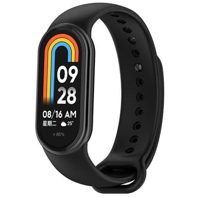 Silikoniranneke Xiaomi Smart Band 8 / Band 9 - musta